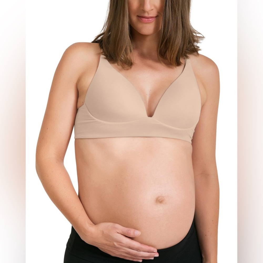 Kindred Bravely Marvella Luxe Soft Maternity Nursing No Underwire‎ Bra Cream 38C